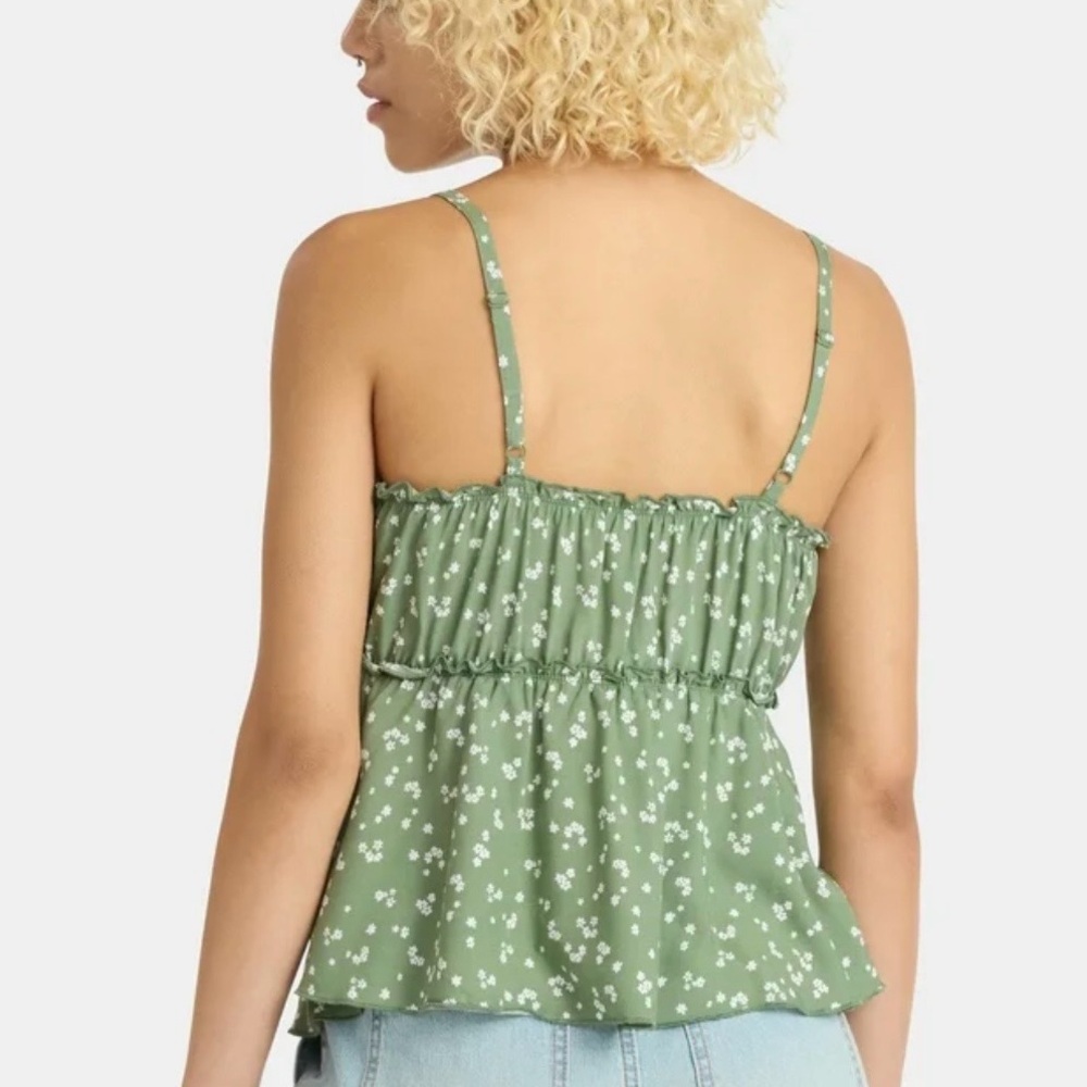No Boundaries Size Small Green Brown Floral Woven Ruffle Tops Lot of 2 New ^ - Picture 15 of 16